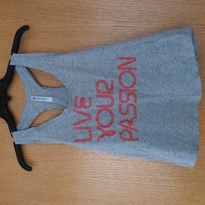 Fabletics Gray/Red Tank, Medium